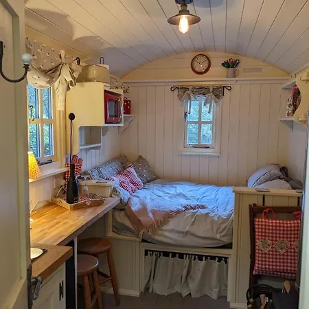 בקתה Hut In The Glade, Shepherds Hut With Hot Tub *